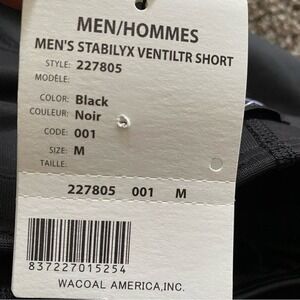 Wacoal CW-X Men's M Stabilyx Ventilator Shorts Black 227805 performance activity